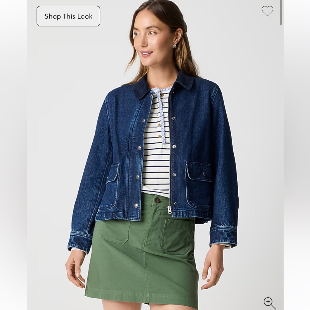 J. Crew Denim Field Barn Jacket, Blue, Sz M, NWT
